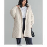 アイボリー | シルエットを変えれる万能アウター。キルトフード付きコート コート キルティング | HAPPY急便 by VERITA.JP