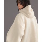 ゆるっと羽織れる、あったかアウター。ボアビッグシルエット フード付ブルゾン コート | HAPPY急便 by VERITA.JP | 詳細画像8 