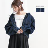 雰囲気たっぷりアウター。後ろボタン デニムジャケット Gジャン | HAPPY急便 by VERITA.JP | 詳細画像1 