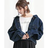 ブルー | 雰囲気たっぷりアウター。後ろボタン デニムジャケット Gジャン | HAPPY急便 by VERITA.JP