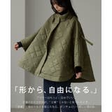 いつもと違うアウター見つけた。ソフトタフタキルティングポンチョ ポンチョ ケーブ | HAPPY急便 by VERITA.JP | 詳細画像2 