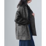 ワンランク上の大人MODE。シャギー×オーガンジー異素材MIXコート コート | HAPPY急便 by VERITA.JP | 詳細画像6