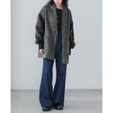 ワンランク上の大人MODE。シャギー×オーガンジー異素材MIXコート コート | HAPPY急便 by VERITA.JP | 詳細画像9