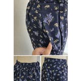 大人の華やかプリント。フラワープリントミモザ柄ワイドパンツ パンツ プリント | HAPPY急便 by VERITA.JP | 詳細画像9