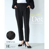 大人が着るドット。フロッキードットピンタックパンツ パンツ ピンタック | HAPPY急便 by VERITA.JP | 詳細画像1 
