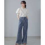 大人のこなれデニム。デニムタックパンツ デニム ジーンズ | HAPPY急便 by VERITA.JP | 詳細画像18 