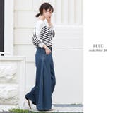 サイドタックデザインでデニムを私らしく穿く。綿100％デニムバギーパンツ ワイド… | HAPPY急便 by VERITA.JP | 詳細画像13 