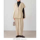 オフベージュ | すぐに使えるハレの日セットアップ。ワンボタンジレ バレルレッグパンツセットアップ… | HAPPY急便 by VERITA.JP