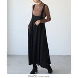 ブラック | 重ねるだけで可愛さ完成。梨地タックジャンパースカート ジャンスカ ワンピース | HAPPY急便 by VERITA.JP