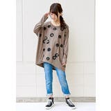 存在感のあるプリントで、個性が輝く!ボタンドット柄 長袖ドルマンTシャツ トップス | HAPPY急便 by VERITA.JP | 詳細画像11