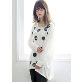 存在感のあるプリントで、個性が輝く!ボタンドット柄 長袖ドルマンTシャツ トップス | HAPPY急便 by VERITA.JP | 詳細画像13