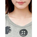 存在感のあるプリントで、個性が輝く!ボタンドット柄 長袖ドルマンTシャツ トップス | HAPPY急便 by VERITA.JP | 詳細画像7