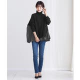 デザイン性の高い大人ニット。異素材切替タートルニット ニット プルオーバー | HAPPY急便 by VERITA.JP | 詳細画像15 