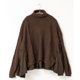 デザイン性の高い大人ニット。異素材切替タートルニット ニット プルオーバー | HAPPY急便 by VERITA.JP | 詳細画像6 