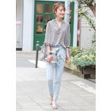 旬度満点!爽やかで知的な女っぽさを。袖リボン スキッパーブラウス ブラウス | HAPPY急便 by VERITA.JP | 詳細画像13