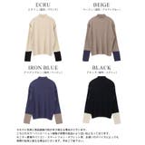 シーズンムード高まる配色の魅力。配色リブニットボトルネックセーター セーター | HAPPY急便 by VERITA.JP | 詳細画像3 
