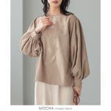 モカ | 前後で使える2wayデザイン。ピーチボリュームスリーブブラウス ブラウス トップ… | HAPPY急便 by VERITA.JP