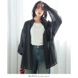 ブラック | こなれ感を作るビッグシルエット。シアーゆったりブラウス シャツ 春ブラウス | HAPPY急便 by VERITA.JP