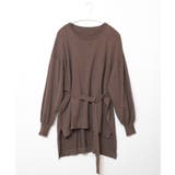 ベルトでコーデをクールに変える。フロントベルト付きニットチュニック ニット | HAPPY急便 by VERITA.JP | 詳細画像5