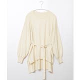 ベルトでコーデをクールに変える。フロントベルト付きニットチュニック ニット | HAPPY急便 by VERITA.JP | 詳細画像6