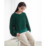 グリーン | 生地に拘った旬トップス。ぽこぽこワッフルトップス トップス プルオーバー | HAPPY急便 by VERITA.JP