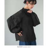 ブラック | 立体感で魅せる大人のプリーツ。ランダムプリーツボトルネックトップス ブラウス ト… | HAPPY急便 by VERITA.JP