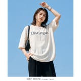 オフホワイト | ひんやり快適。接触冷感ジョーゼットロゴＴシャツ tシャツ トップス | HAPPY急便 by VERITA.JP