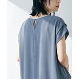ひんやり快適。接触冷感ジョーゼット配色肩タックトップス ブラウス UVカット | HAPPY急便 by VERITA.JP | 詳細画像12