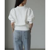 大人可愛いボリューム袖。パフスリーブ半袖ニットトップス ニット セーター | HAPPY急便 by VERITA.JP | 詳細画像6