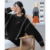 ざっくりステッチが映える。配色ブランケットニット ニット セーター | HAPPY急便 by VERITA.JP | 詳細画像1