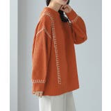 ざっくりステッチが映える。配色ブランケットニット ニット セーター | HAPPY急便 by VERITA.JP | 詳細画像5
