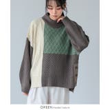 角度で異なる大人の差し色。パネル切替サイドボタンニット セーター ニット | HAPPY急便 by VERITA.JP | 詳細画像14 