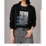 ブラック | デイリーコーデに映える大人プリント。フォトプリントロンT ロンt 長袖tシャツ | HAPPY急便 by VERITA.JP