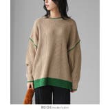 大人のカラーバランス。配色オーバーサイズニット セーター ニット | HAPPY急便 by VERITA.JP | 詳細画像4 