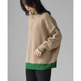 大人のカラーバランス。配色オーバーサイズニット セーター ニット | HAPPY急便 by VERITA.JP | 詳細画像6 