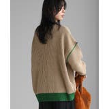 大人のカラーバランス。配色オーバーサイズニット セーター ニット | HAPPY急便 by VERITA.JP | 詳細画像7 
