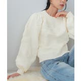 存在感のある大きな花が咲く。パイルジャガードROSEニットトップス ニット | HAPPY急便 by VERITA.JP | 詳細画像12
