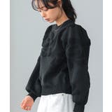 存在感のある大きな花が咲く。パイルジャガードROSEニットトップス ニット | HAPPY急便 by VERITA.JP | 詳細画像6