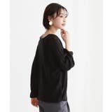 ブラック | 透け感が美しい。Vネック スラブニット ニット | HAPPY急便 by VERITA.JP