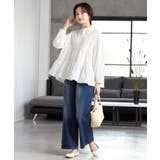 オフホワイト | 綿100%の大人可愛いデザイン。ティアードブラウス ブラウス 春ブラウス | HAPPY急便 by VERITA.JP