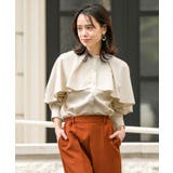 アイボリー | 動くたびに揺れるシルエットが美しい。レイヤード風ブラウス ブラウス シャツ | HAPPY急便 by VERITA.JP