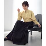 イエローベージュ | 動くたびに揺れるシルエットが美しい。レイヤード風ブラウス ブラウス シャツ | HAPPY急便 by VERITA.JP