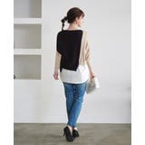 デザイン性の高い1枚。異素材切替配色ニット ニット セーター | HAPPY急便 by VERITA.JP | 詳細画像13