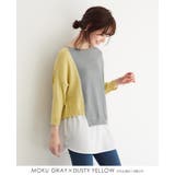 デザイン性の高い1枚。異素材切替配色ニット ニット セーター | HAPPY急便 by VERITA.JP | 詳細画像14