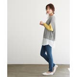 デザイン性の高い1枚。異素材切替配色ニット ニット セーター | HAPPY急便 by VERITA.JP | 詳細画像15