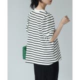 大人女子のカジュアルスタイル。ボーダーパフスリーブトップス カットソー tシャツ | HAPPY急便 by VERITA.JP | 詳細画像12