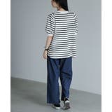 大人女子のカジュアルスタイル。ボーダーパフスリーブトップス カットソー tシャツ | HAPPY急便 by VERITA.JP | 詳細画像17