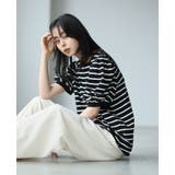大人女子のカジュアルスタイル。ボーダーパフスリーブトップス カットソー tシャツ | HAPPY急便 by VERITA.JP | 詳細画像9