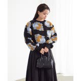 ブラック | 映える、華やかトップス。花柄ジャガードボアショートプル プルオーバー トップス | HAPPY急便 by VERITA.JP