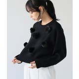 ふわふわとしたファーを飾り付け。ファーポンポン付きニット ニット セーター | HAPPY急便 by VERITA.JP | 詳細画像13